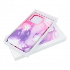 Apple iPhone 13 Pro Max Coque Leather Mag Cover Élégant  MagSAFE  Éclaboussure violette