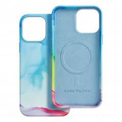 Apple iPhone 13 Pro Max Coque Leather Mag Cover Élégant  MagSAFE  Tâche de couleur