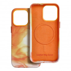 Apple iPhone 13 Pro Coque Leather Mag Cover Élégant  MagSAFE  Éclaboussure d'orange