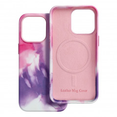 Apple iPhone 13 Pro Coque Leather Mag Cover Élégant  MagSAFE  Éclaboussure violette