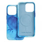 Apple iPhone 13 Pro Coque Leather Mag Cover Élégant  MagSAFE  Éclaboussure bleue
