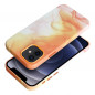 Apple iPhone 12 Coque Leather Mag Cover Élégant  MagSAFE  Éclaboussure d'orange