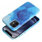 Apple iPhone 12 Coque Leather Mag Cover Élégant  MagSAFE  Éclaboussure bleue