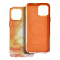 Apple iPhone 12 Pro Max Coque Leather Mag Cover Élégant  MagSAFE  Éclaboussure d'orange
