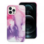 Apple iPhone 12 Pro Max Coque Leather Mag Cover Élégant  MagSAFE  Éclaboussure violette
