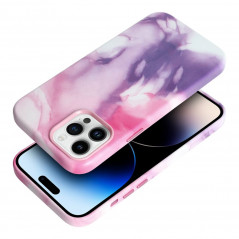 Apple iPhone 12 Pro Max Coque Leather Mag Cover Élégant  MagSAFE  Éclaboussure violette