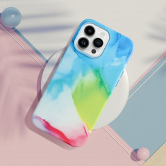 Apple iPhone 12 Pro Max Coque Leather Mag Cover Élégant  MagSAFE  Tâche de couleur