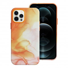 Apple iPhone 12 Pro Coque Leather Mag Cover Élégant  MagSAFE  Éclaboussure d'orange