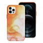 Apple iPhone 12 Pro Coque Leather Mag Cover Élégant  MagSAFE  Éclaboussure d'orange