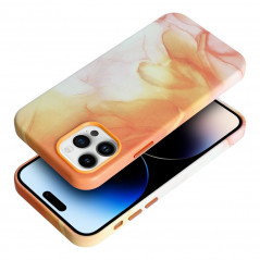Apple iPhone 12 Pro Coque Leather Mag Cover Élégant  MagSAFE  Éclaboussure d'orange