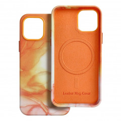 Apple iPhone 12 Pro Coque Leather Mag Cover Élégant  MagSAFE  Éclaboussure d'orange