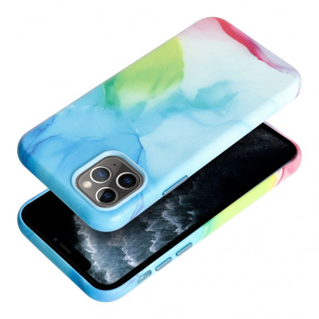 Apple iPhone 11 Pro Coque Leather Mag Cover Élégant  MagSAFE  Tâche de couleur