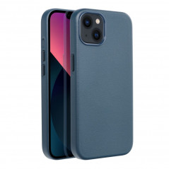 Apple iPhone 13 Coque Leather Mag Cover Élégant  MagSAFE  Bleu indigo