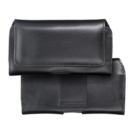 Samsung Galaxy A51 LTE Etui universel, Étuis horizontaux, Étui de ceinture ROYAL Crazy Horse Noir 