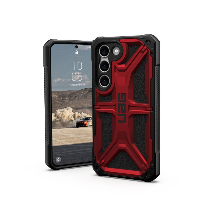 Samsung Galaxy S23 5G Coque Urban Armor Gear Monarch Étui haut de gamme  MagSAFE  Cramoisi