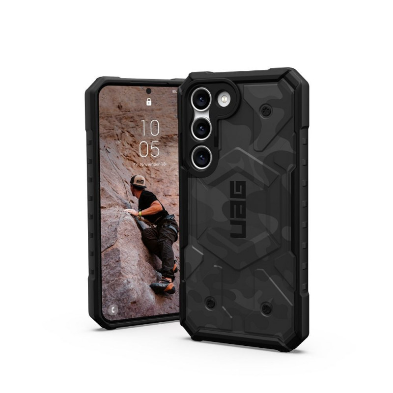 Samsung Galaxy S23 5G Coque Urban Armor Gear Pathfinder Étui haut de gamme  MagSAFE  Camouflage de minuit