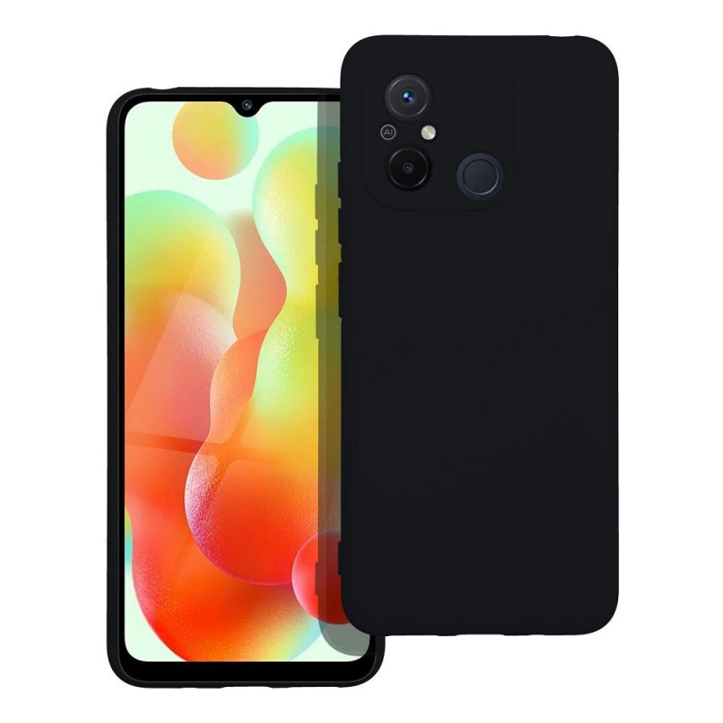 XIAOMI Redmi 12C Coque Silicone Élégant  Noir