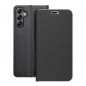 Samsung Galaxy A14 LTE Portefeuilles LUNA Book Carbon Fibre de carbone, Élégant  Noir