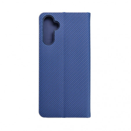 Samsung Galaxy A14 LTE Portefeuilles LUNA Book Carbon Fibre de carbone, Élégant  Bleu