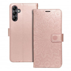 Samsung Galaxy A14 LTE Portefeuilles MEZZO Book Mandala  Or rose