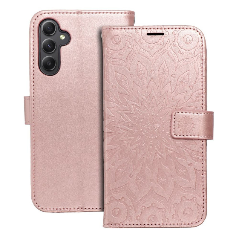 Samsung Galaxy A34 Portefeuilles MEZZO Book Mandala  Or rose