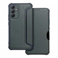 Samsung Galaxy A34 Portefeuilles Razor Book Fibre de carbone, Modèle de carbone  Vert foncé