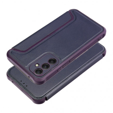 Samsung Galaxy A34 Portefeuilles Razor Book Fibre de carbone, Modèle de carbone  Bleu