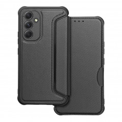 Samsung Galaxy A54 Portefeuilles Razor Book Fibre de carbone, Modèle de carbone  Noir