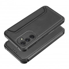 Samsung Galaxy A54 Portefeuilles Razor Book Fibre de carbone, Modèle de carbone  Noir