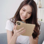 realme Narzo 50A Portefeuilles Smart Case Book Or
