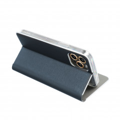 Samsung Galaxy A34 Portefeuilles LUNA Book Carbon Fibre de carbone, Élégant  Bleu