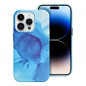 Apple iPhone 14 Pro Coque Leather Mag Cover Élégant  MagSAFE  Éclaboussure bleue