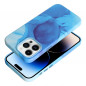 Apple iPhone 14 Pro Max Coque Leather Mag Cover Élégant  MagSAFE  Éclaboussure bleue