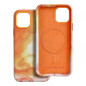 Apple iPhone 11 Pro Coque Leather Mag Cover Élégant  MagSAFE  Éclaboussure d'orange