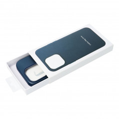 Apple iPhone XS Max Coque Leather Mag Cover Élégant  MagSAFE  Bleu indigo