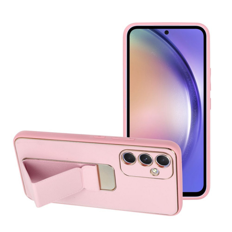 Samsung Galaxy A54 Coque LEATHER Case Kickstand Rose