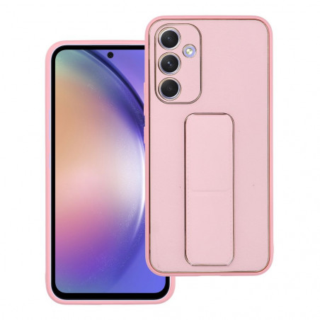 Samsung Galaxy A54 Coque LEATHER Case Kickstand Rose