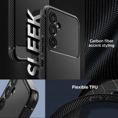 Samsung Galaxy A54 Coque Spigen Armor Fibre de carbone, Élégant  Noir