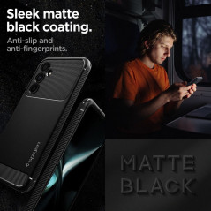 Samsung Galaxy A54 Coque Spigen Armor Fibre de carbone, Élégant  Noir