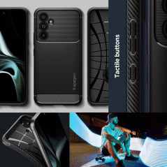 Samsung Galaxy A54 Coque Spigen Armor Fibre de carbone, Élégant  Noir