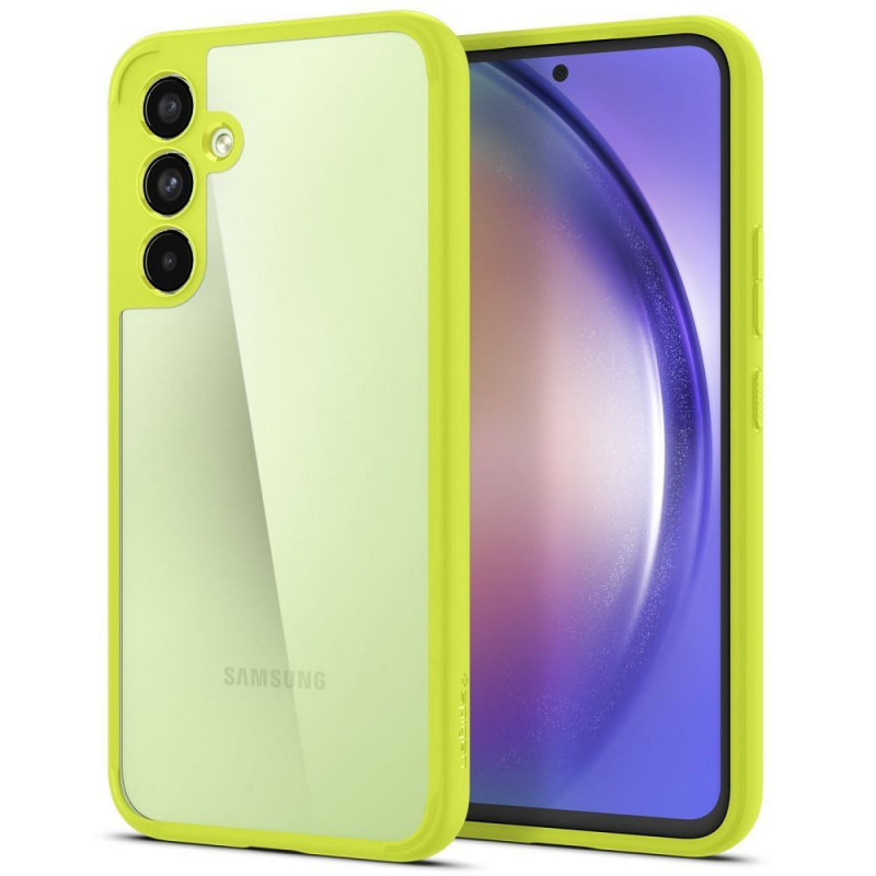 Samsung Galaxy A54 Coque Spigen Ultra Hybrid Clair comme du cristal  Vert citron