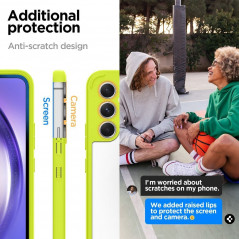 Samsung Galaxy A54 Coque Spigen Ultra Hybrid Clair comme du cristal  Vert citron