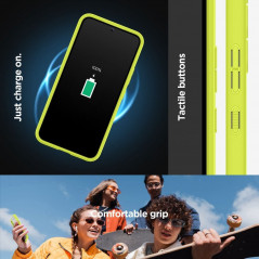 Samsung Galaxy A54 Coque Spigen Ultra Hybrid Clair comme du cristal  Vert citron
