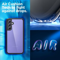 Samsung Galaxy A54 Coque Spigen Ultra Hybrid Clair comme du cristal  Noir mat