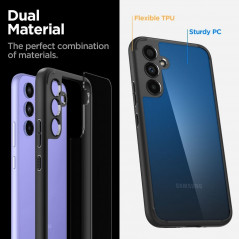Samsung Galaxy A54 Coque Spigen Ultra Hybrid Clair comme du cristal  Noir mat