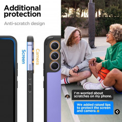 Samsung Galaxy A54 Coque Spigen Ultra Hybrid Clair comme du cristal  Noir mat