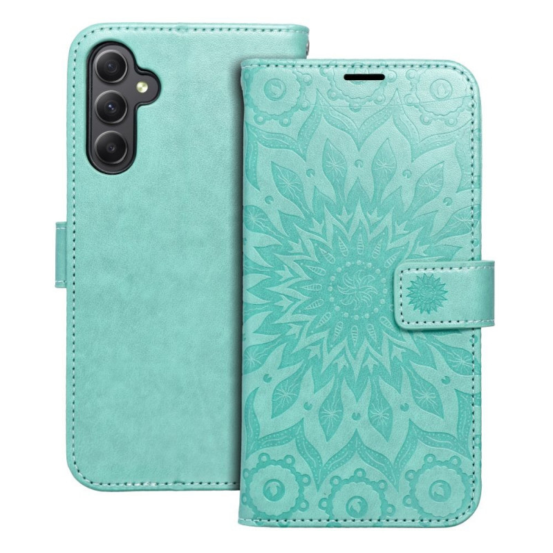 Samsung Galaxy A34 Portefeuilles MEZZO Book Mandala  Vert