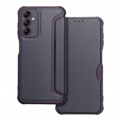 Samsung Galaxy A14 LTE Portefeuilles Razor Book Fibre de carbone, Modèle de carbone  Bleu