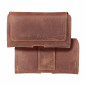 Apple iPhone 12 mini Etui universel, Étuis horizontaux, Étui de ceinture ROYAL Crazy Horse Brun 