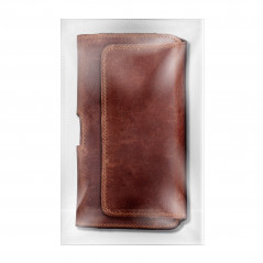 Apple iPhone 12 mini Etui universel, Étuis horizontaux, Étui de ceinture ROYAL Crazy Horse Brun 